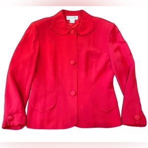 Vintage Christian Dior jacket blazer 100% silk sz 14